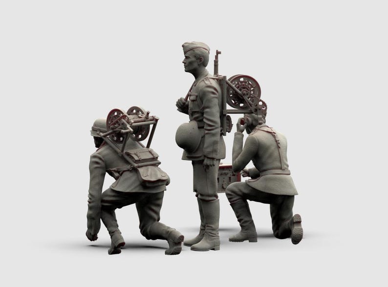 German Operators WW2 German Radio Operators 1:35 Scale Resin Diorama Miniatures – Signal ...