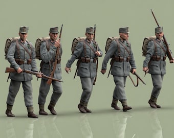 Austro-Hungarian  Soldiers 1/48 1/35 1/32 1/30 1/24 Scale MiniatureInfantry Resin Diorama Figure WW1