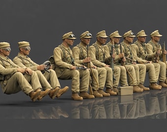 WW2 German Sd.Kfz. 251 Crew  Resin 3D Printed Soldiers