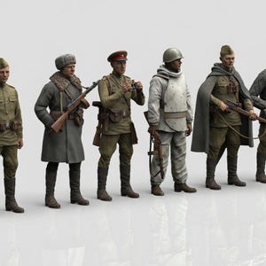 WW2 Russische soldaatminiaturen – schaal 1:35 hars dioramafiguren oostfront