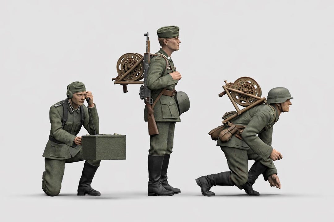 German Operators WW2 German Radio Operators 1:35 Scale Resin Diorama Miniatures – Signal ...