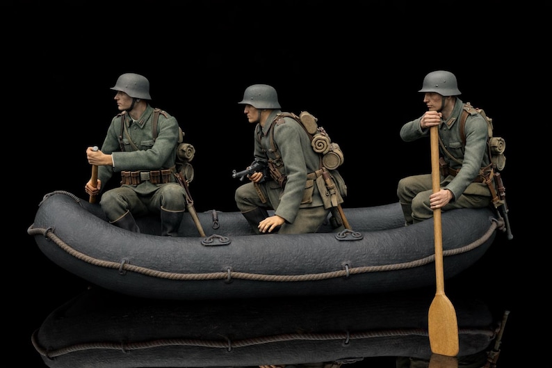 Ww2 Inflatable Uniform WW2 German Soldiers Inflatable Boat – 1:35 Scale Resin 3D Printed ...