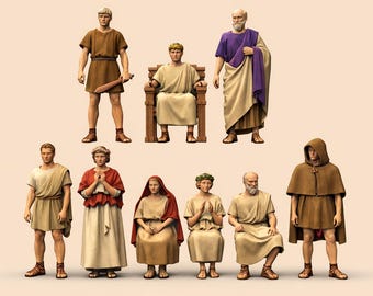 Oude Rome 1/56 1/48 1/43 1/35 1/32 1/30 1/24 1/22 schaal Griekenland cijfers Romeinse senator, Julius Caesar, gladiator, patriciër