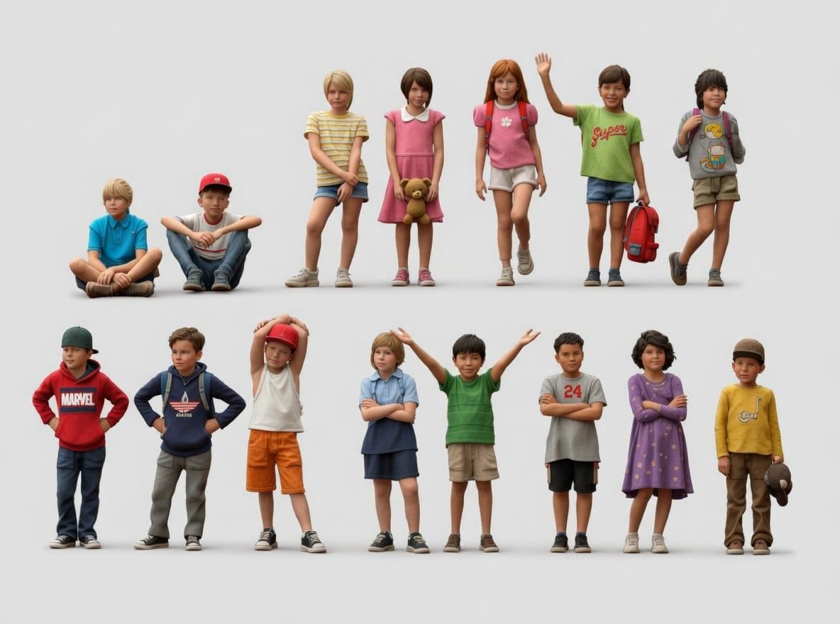 Child Figure Modern Children Figures – 1:35 Scale Resin Diorama People – Urban Scene ...