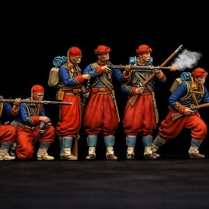 Union Zouaves 1/48 1/35 1/32 1/30 1/24 Skala infanterifigurer Soldater ACW Resin Diorama Modeller Soldater