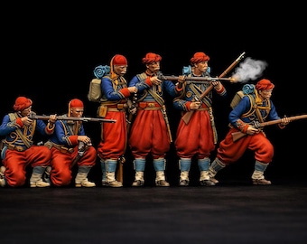 Union Zouaven 1/48 1/35 1/32 1/30 1/24 Schaal Infanterie Cijfers Soldaten ACW Resin Diorama Modellen Soldaten