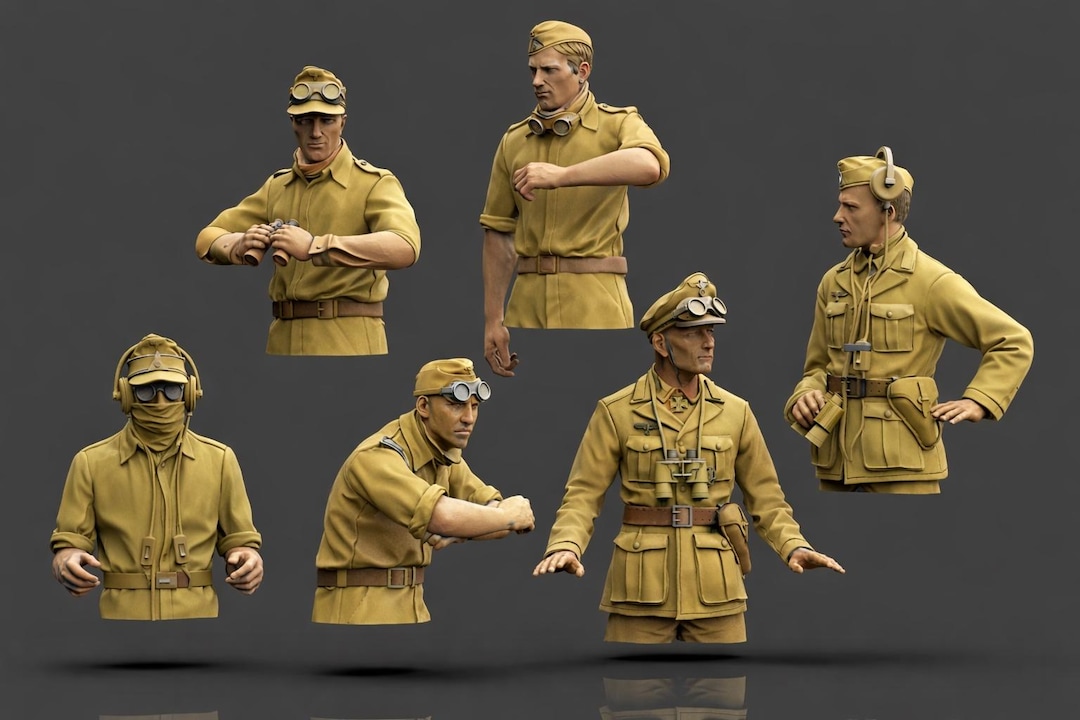 afrika-korps-tank-crew-wwii-1-35-scale-resin-miniatures-etsy-australia