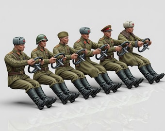 Russische soldaten 1/48 1/35 1/32 1/30 1/24 schaal miniaturen hars oostfront diorama cijfers WW2