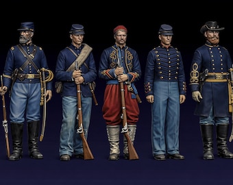 Union Officers & Generals 1:30 Scale – American Civil War Resin Figures