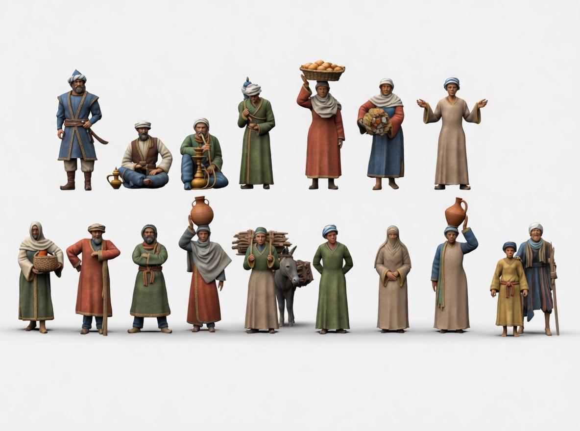Kits Figurines Airfix / Heller 1/12 - Personnages Célèbres Du Moyen Âge - Neufs