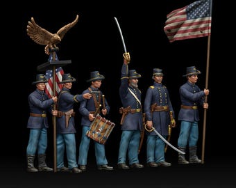 Figuren Iron Brigade Union-infanterie – Amerikaanse burgeroorlog 1:35 resin dioramamodel