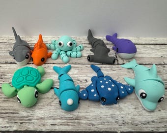 Flexi Ocean Animals-Fidget, Desk Accessory, Party Favors