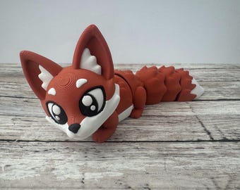 Articulated 3D Printed Fox Toy | Flexible Fidget Animal Figure