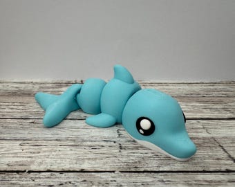 Articulated 3D Printed Dolphin Toy | Flexible Fidget Animal Figure