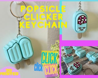 Popsicle Clicky Keychain--Fidget, Key Accessories, Sensory