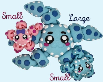 Flexi Starfish Toy | Articulated Spotted Starfish | 3D Printed Ocean Animal | Sensory Desk Buddy