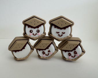 S’mores Clicker Fidget Toy or Keychain | Desk Accessory | Stress Relief | Focus Tool