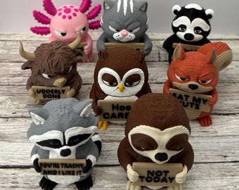 Fierce 3D Printed Animals | Colorful Wildlife Figurines, Attitude Decor