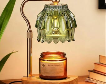 Höhenverstellbare Kerzenwärmer-Lampe | Flammenloser Duftzerstäuber mit Timer