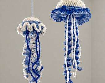 Crochet Jellyfish Pattern, Amigurumi Sea Friend, Nursery Decor (PDF Pattern)