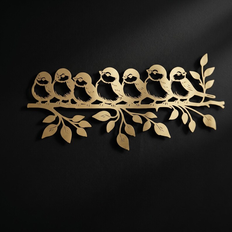 Birds on Branch Metal Wall Art, Rustic Bird Wall Decor, Woodland Nature ...