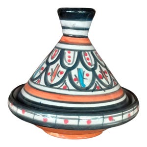 Hand-Painted Moroccan Ceramic Mini Tajine | Authentic Berber Pottery, Boho Decor
