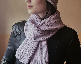 Spring Reversible Scarf Knitting Pattern PDF – Sentro 48 Machine Knit Tutorial, Elegant Unisex Scarf, Step-by-Step Photos, 5 Languages