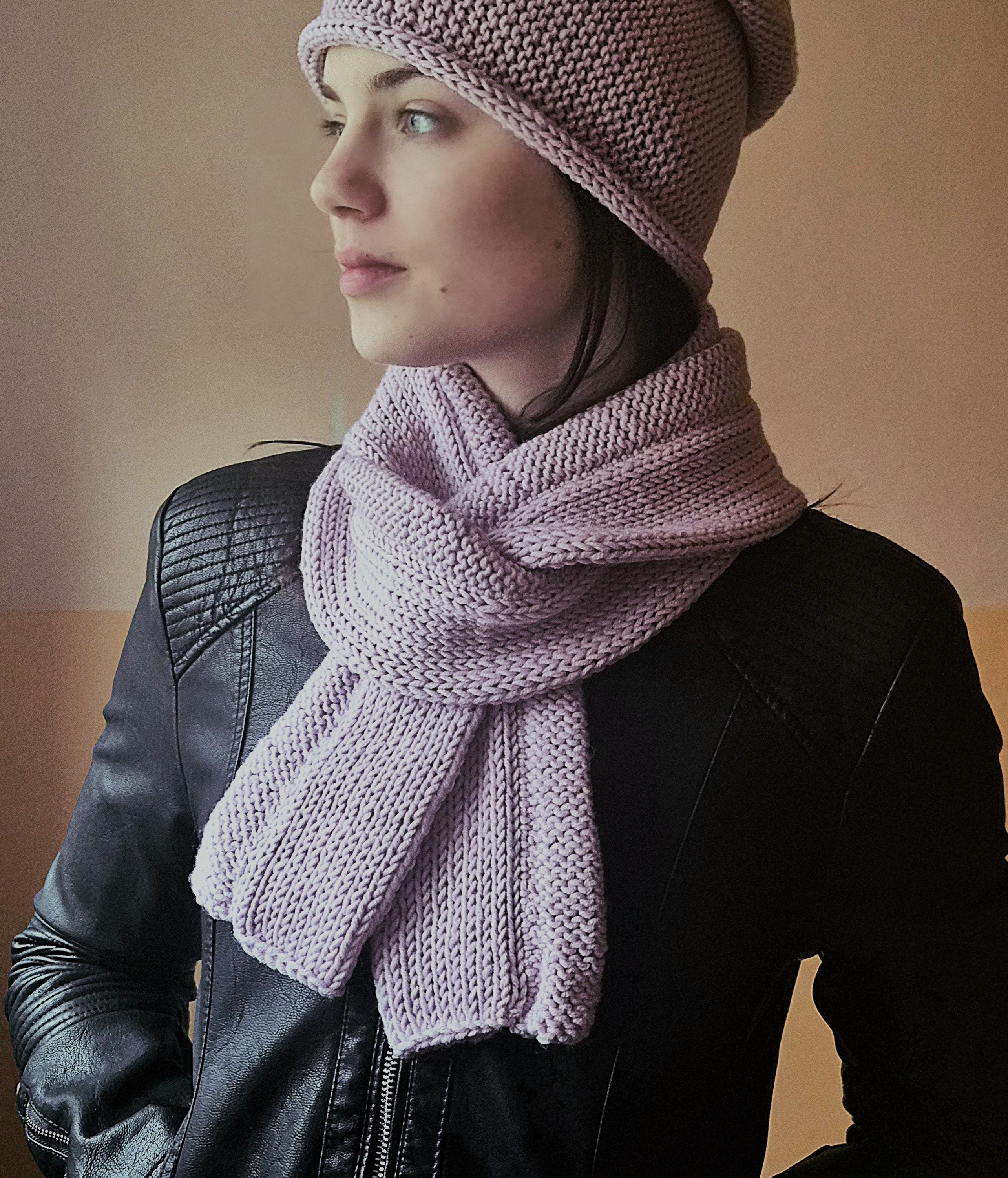 Spring Reversible Scarf Knitting Pattern PDF – Sentro 48 Machine Knit ...