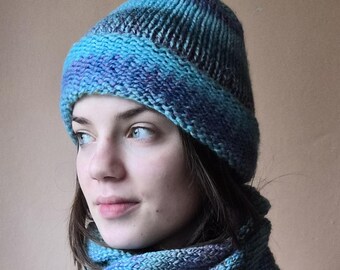 Beginner Beanie Knitting Pattern PDF – Sentro 48 Tutorial, Step-by-Step Photos, Mattress Stitch Guide, 5 Languages