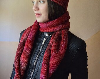 Marled Diagonal Scarf Knitting Pattern PDF – Sentro 48 Machine Knit Tutorial, Step-by-Step Photos, 5 Languages