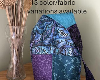 Crossbody fabric knapsack for everyday or travel