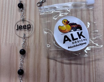 Jeep Themed rearview mirror charm