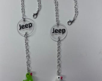 Jeep themed rearview mirror charm