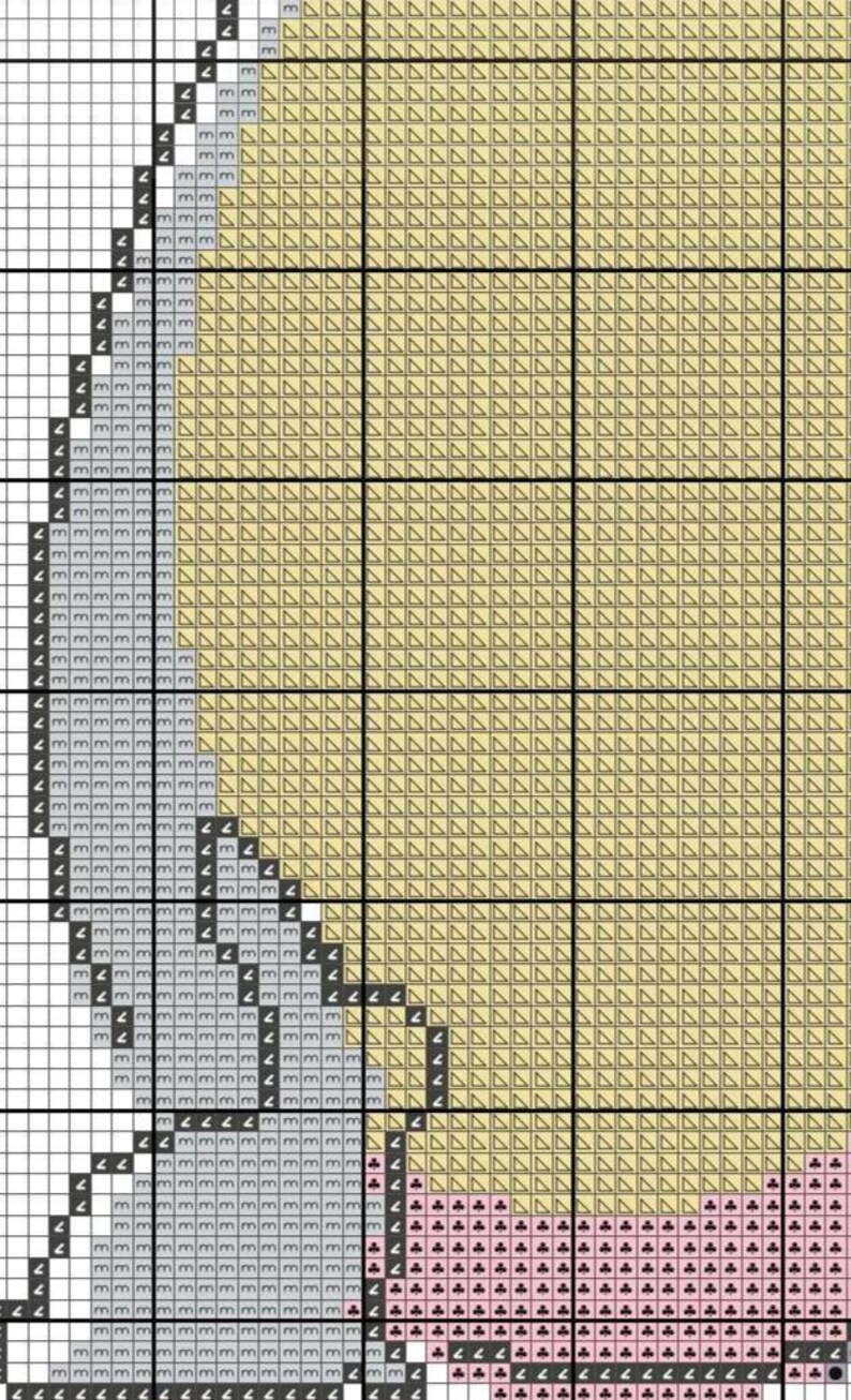 Easter Egg Cross Stitch Pattern, Spring Bunny Embroidery Chart (PDF) - Etsy