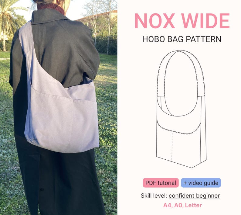 PDF Crossbody Hobo Bag Sewing Pattern – Beginner Friendly, Casual ...