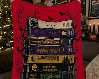 Spooky Witch Sisters Blanket, Magical Halloween Throw, Gothic Witch Decor, Cozy Fall Blanket, Mystical Spellbook Design, Christmas Gift