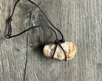 Geode Crystal Quartz Cluster hanging gemstone.  Variety of uses!