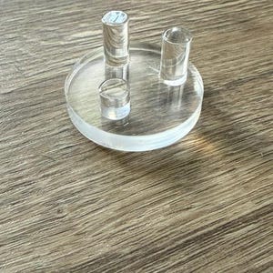 Clear Acrylic 3 prong display stand geode, gemstone, stone, rock