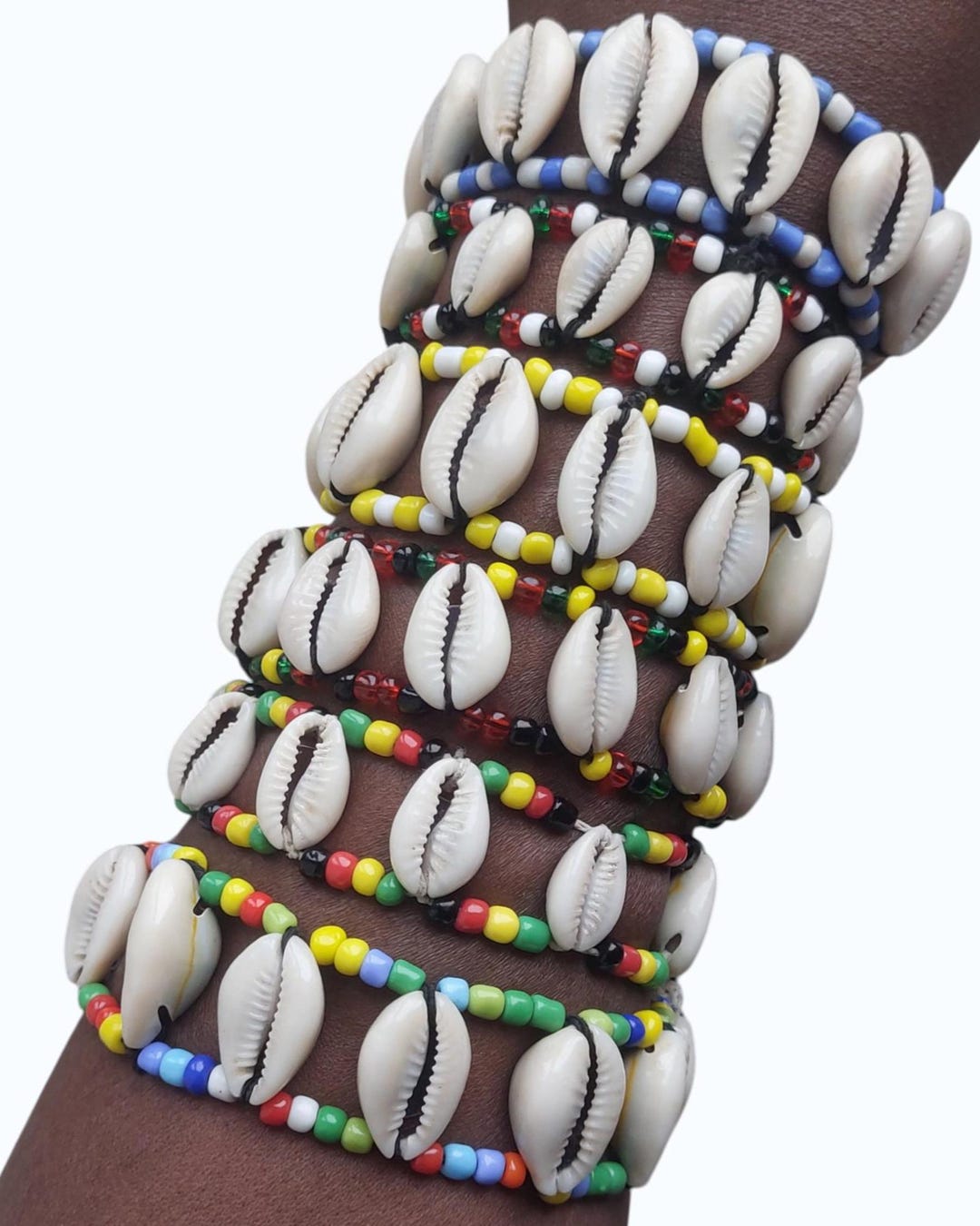 Shell Kenya Design Cowrie Shell Bracelet Maasai Kenya | African Handicrafts Ethnic Jewelry ...
