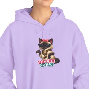 Cat Hoodie, Cool Diva Kitty, Sassy Cat, Animal Humor Gift, Animal Lover Gift, Leopard Print Scarf