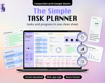 Prosta lista zadań do wykonania Arkusz kalkulacyjny Arkusze Google Śledzenie zadań zespołu pracowników i klientów Cyfrowy tygodniowy dzienny planer produktywności projektu w pracy