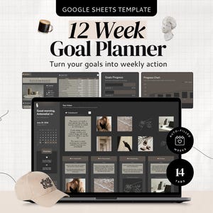 12 Week Goal Planner Google Sheets 12 Week Goal Tracker 12 Week Goals Goal Planner Sheet Goal Setting Planner Life Goal Planner Template