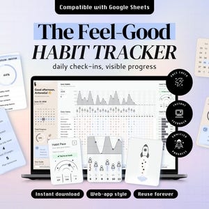 Foglio di calcolo per il monitoraggio delle abitudini, agenda ludicizzata su Google Sheets per le routine di persone con ADHD