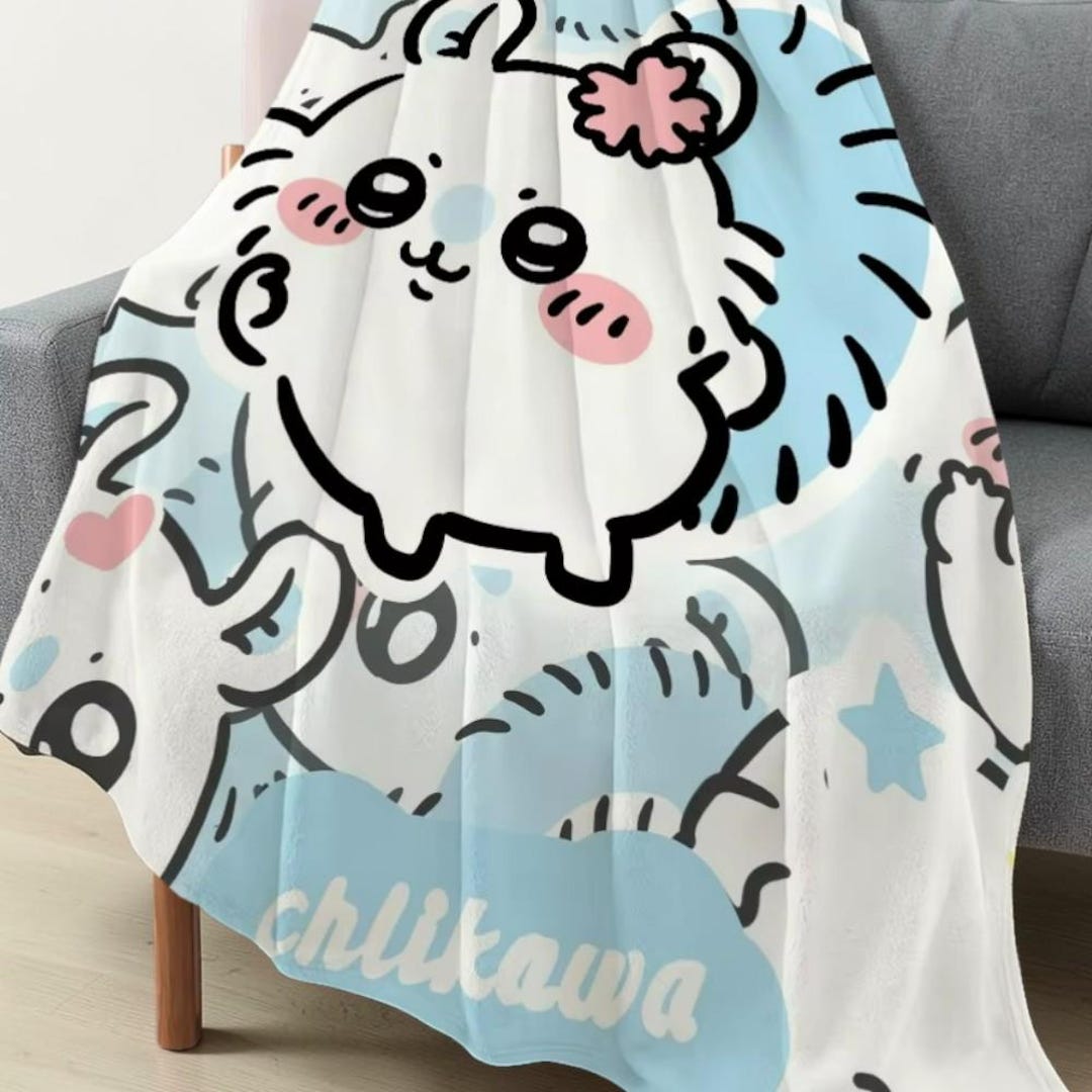 Chiikawa Rug Cute Momonga C-chiikawa Cartoon Blanket Plush Nap Sofa Rug for Living ...