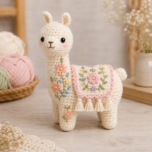 Crochet Llama Pattern PDF, Amigurumi Alpaca Toy Pattern, Cute Plush Llama Crochet, DIY Handmade Toy, Beginner Friendly Digital Download