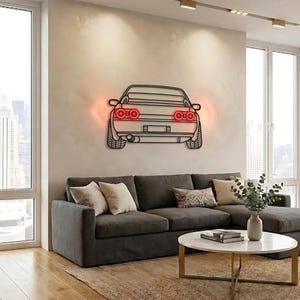 Nissan GT-R R32 Metal Neon Art | Skyline Silhouette JDM Sign