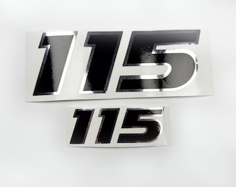 Vinyl metallic chrome color numbers for Honda 115 hp outboard engine graphic stickers number 115 similar for Honda four stroke Handmade