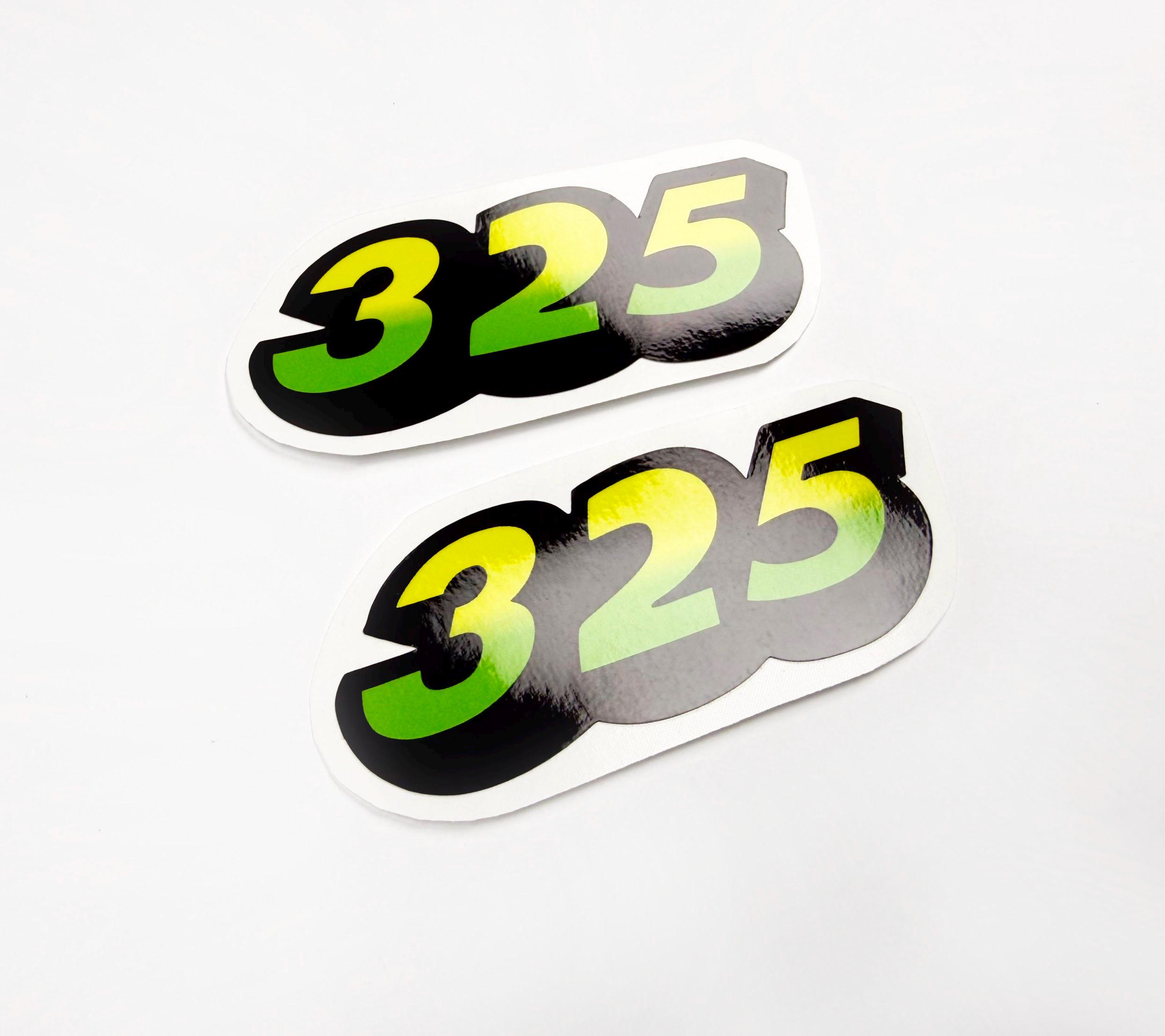 Yellow With Green Vinyl Decal Numbers for a Lawn Mower 325 Graphic ...