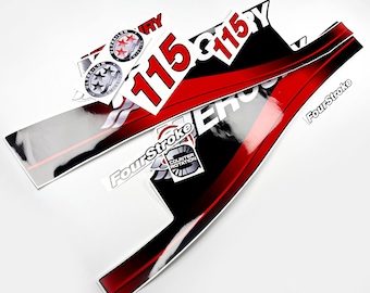 Vinyl decal kit for Mercury four stroke 115 hp outboard engine stickers set for Mercury 115 hp Handmade reproduction