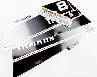Vinyl decal kit for Yamaha 8 hp outboard engine graphic stickers set similar for Yamaha 8 hp  Handmade